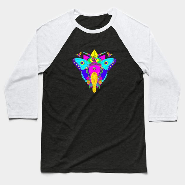 Psychedelic Animals Baseball T-Shirt by SH_Designs